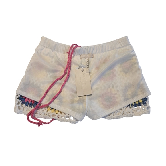 Musera Crochet Boho Shorts Colorful Hollow Out Cover Up  Floral Granny Square L - Picture 14 of 17